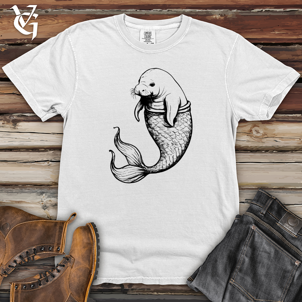 Viking Goods Manatee Mermaid Heavy Cotton Comfort Colors Tee White / L