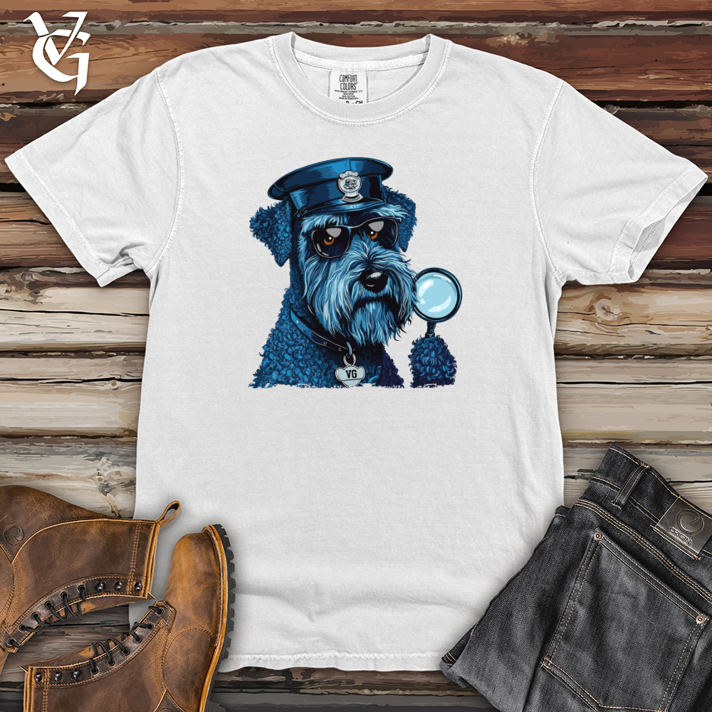 Viking Goods Terrier Police Detective Heavy Cotton Comfort Colors Tee White / L