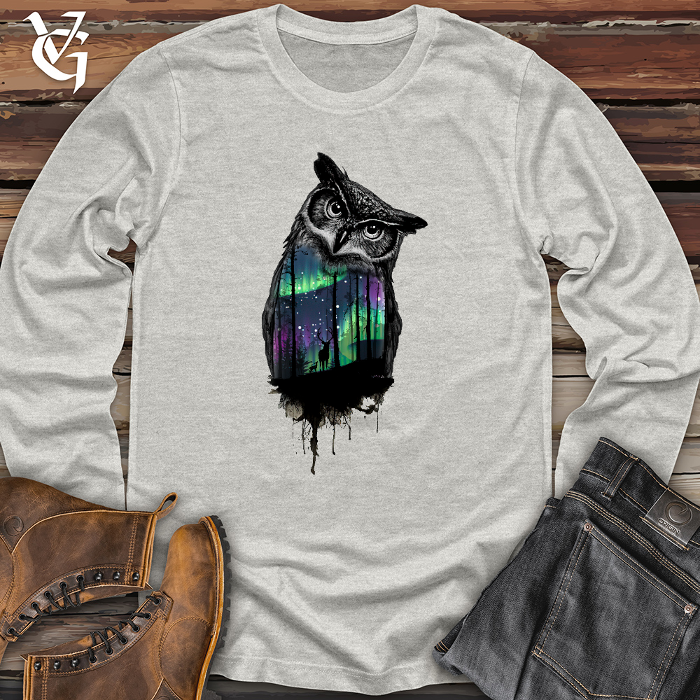 Northern Lights Owl Long Sleeve