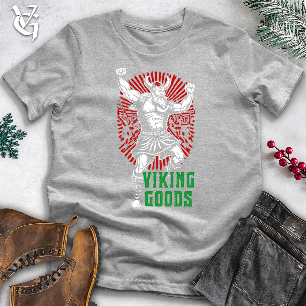 Dancing Viking Santa Cotton Tee