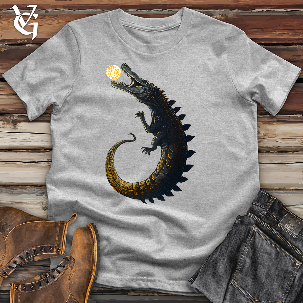 Moon Grabbing Crocodile Cotton Tee