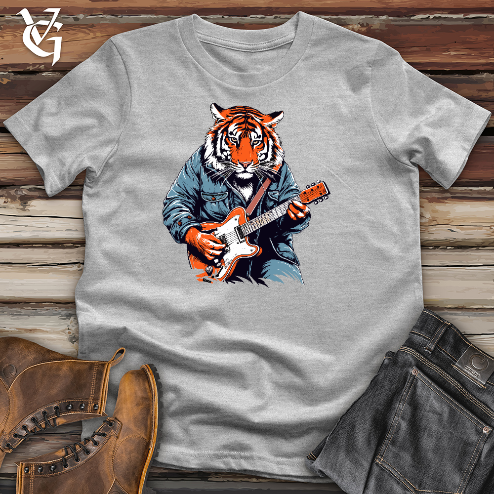Tiger Playing Guitar Cotton Tee