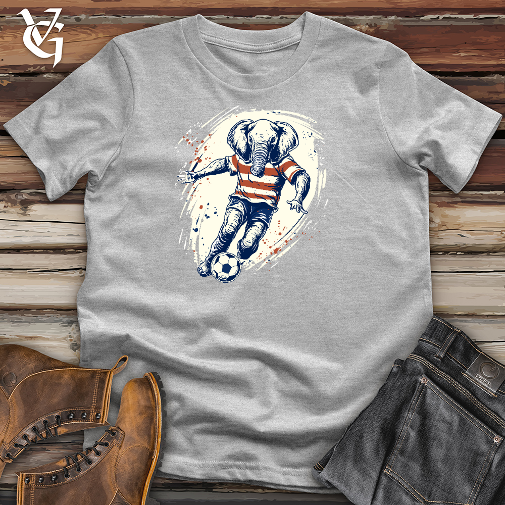 Elephant Playing Football Cotton Tee