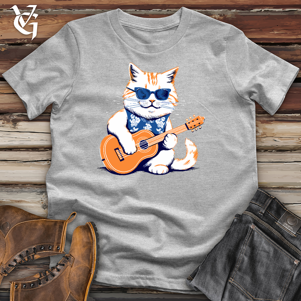 Ukulele Cat Serenade Cotton Tee
