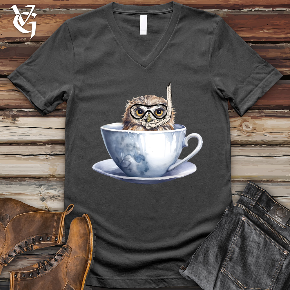 Snorkeling Owl V-Neck Tee
