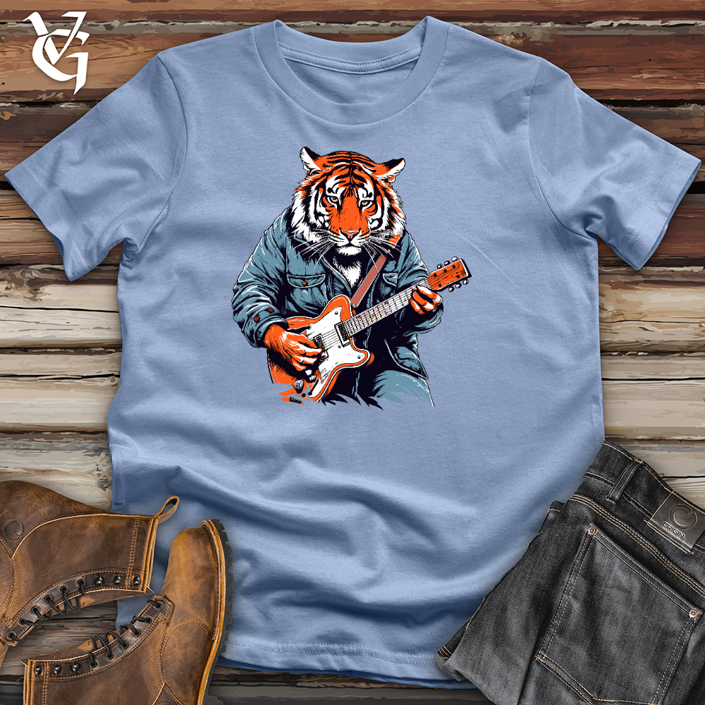 Tiger Playing Guitar Cotton Tee