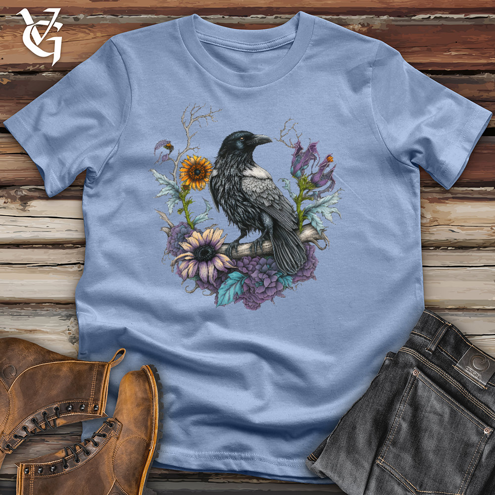 Flower Wreath Raven Cotton Tee
