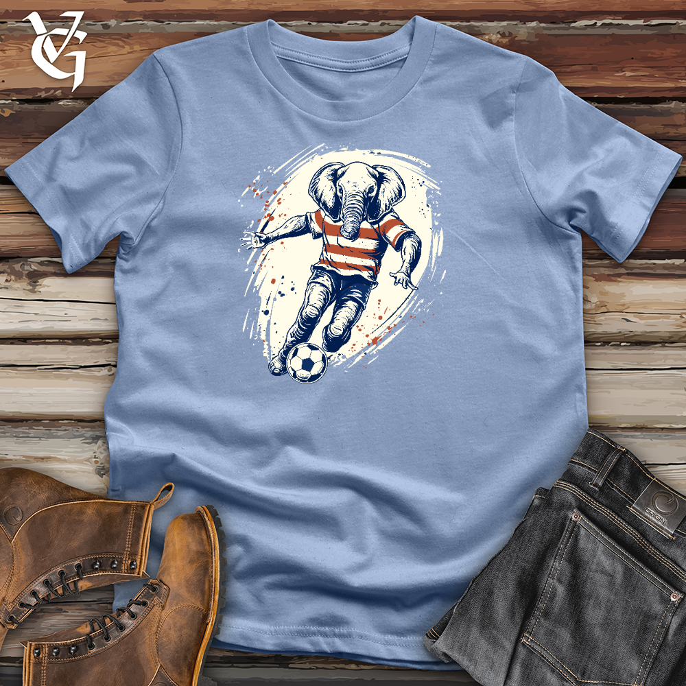 Elephant Playing Football Cotton Tee