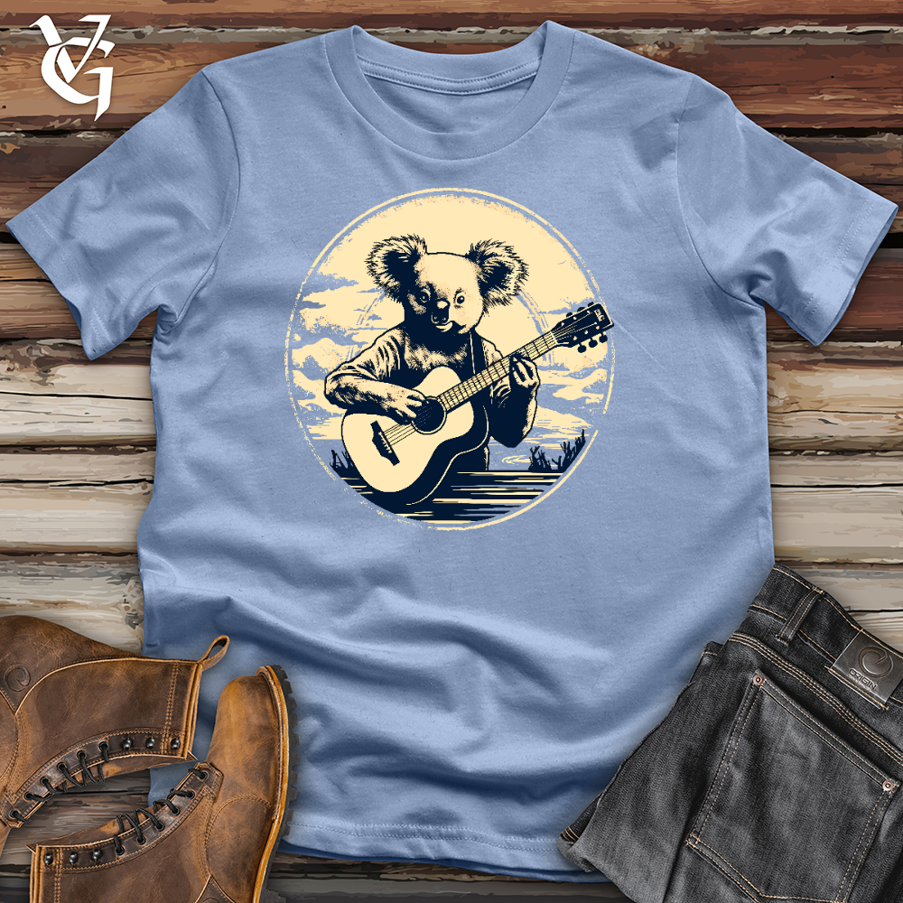 Cute Raccoon Playing Guitar Cotton Tee