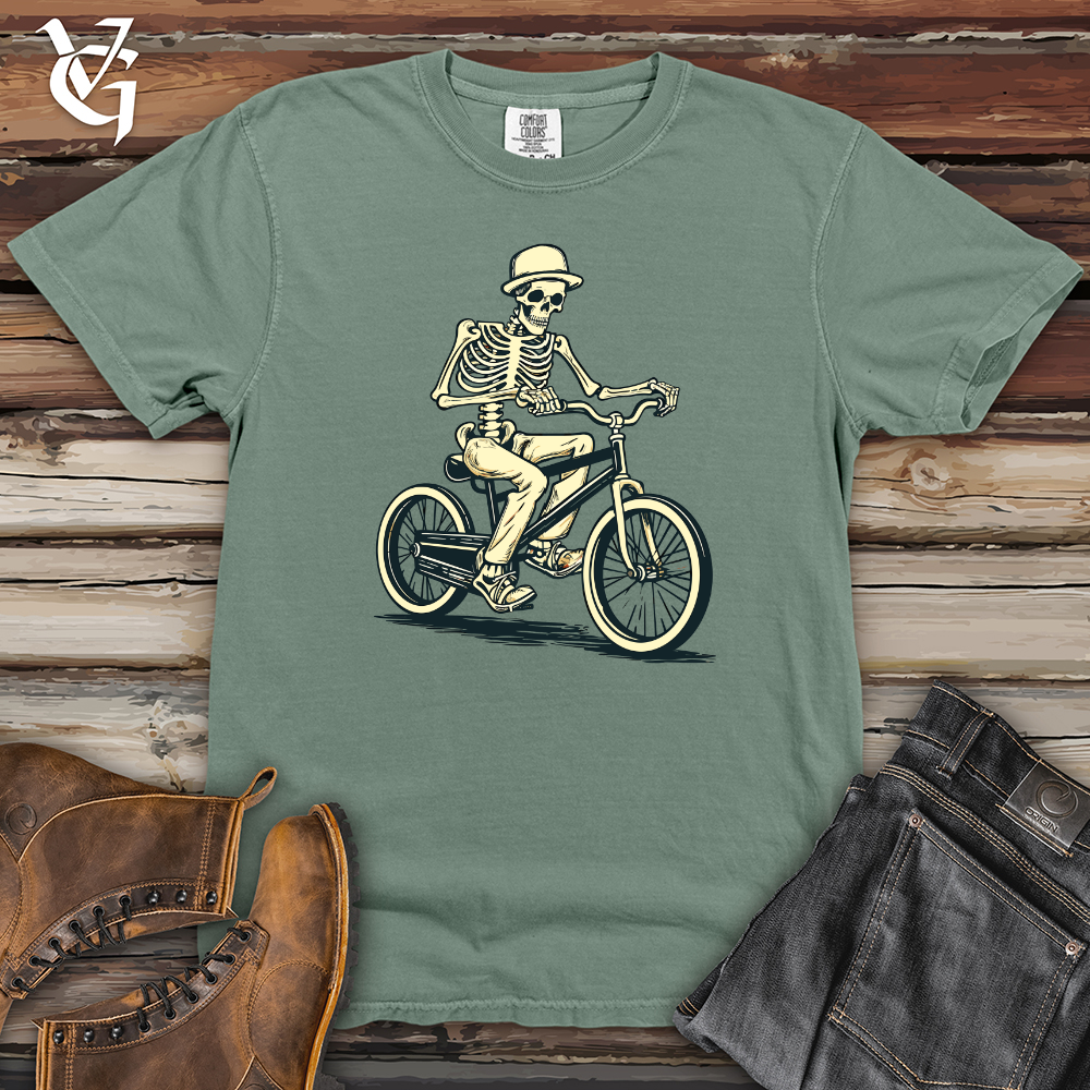 Whimsical Trike Skeleton Heavy Cotton Comfort Colors Tee