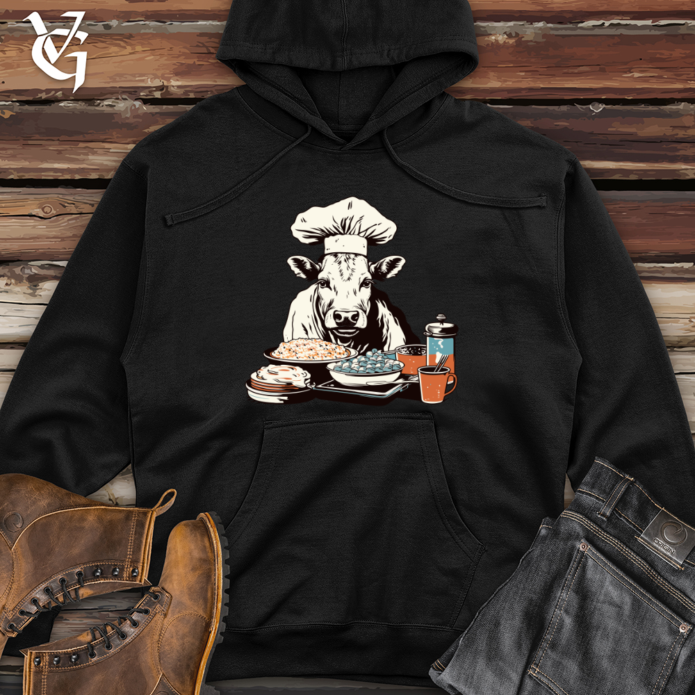Cow Culinary Delight Midweight Hooded Sweatshirt