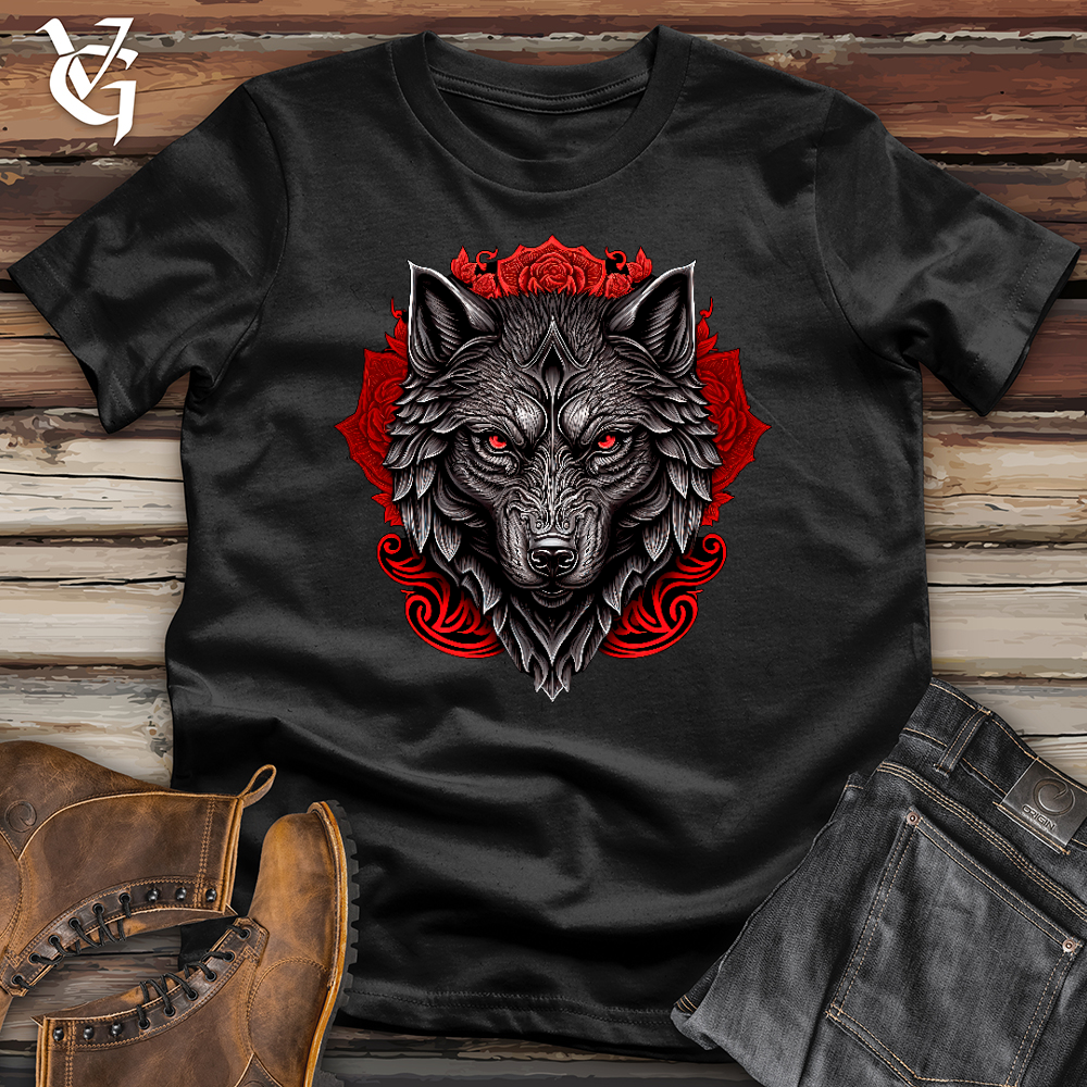 Red Flower Wolf Softstyle Tee