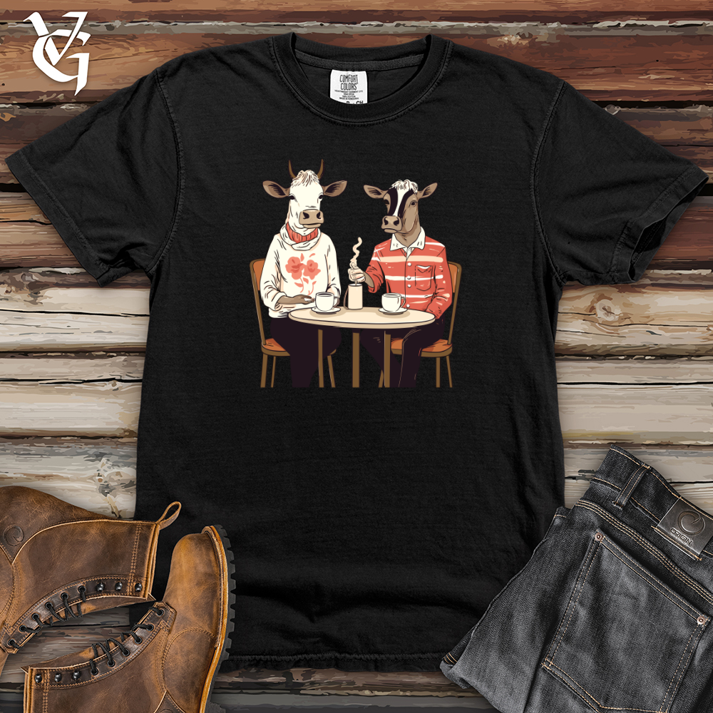 Cows Coffee Date Heavy Cotton Comfort Colors Tee