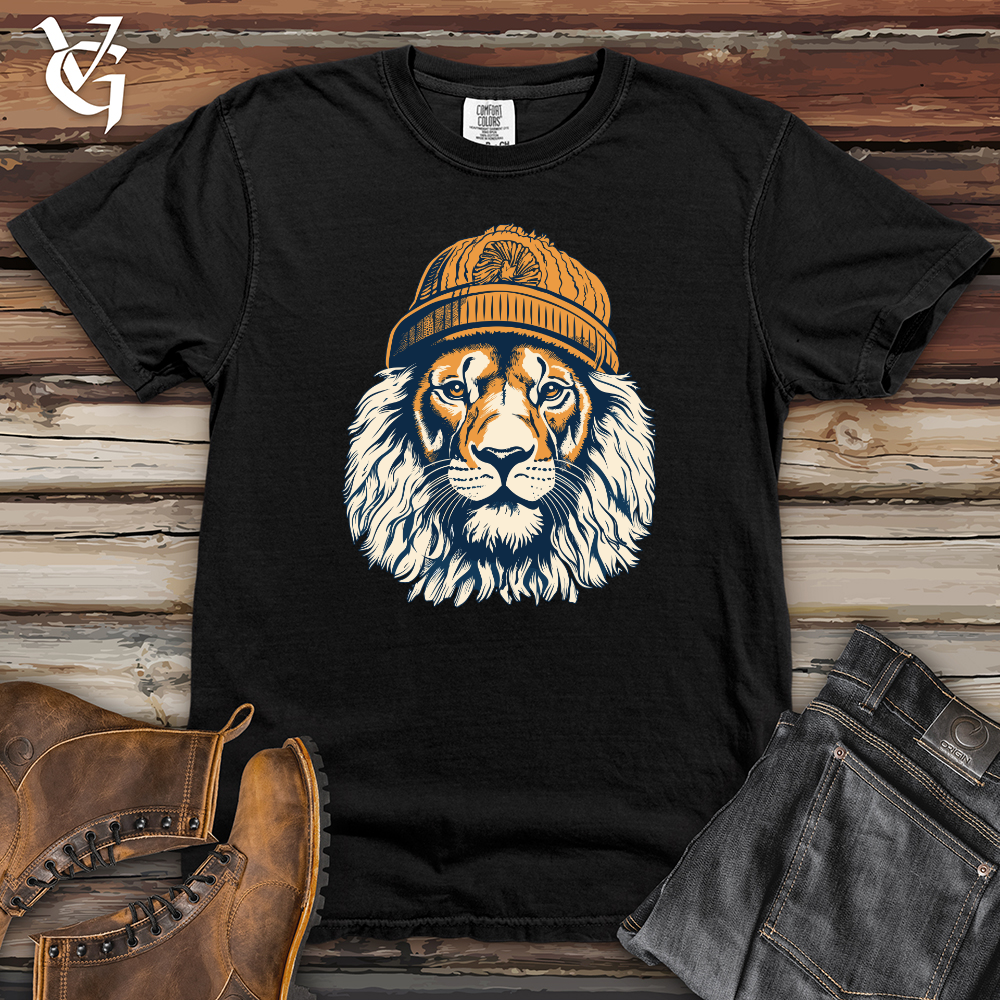 Retro Pompom Snow Hat Lion Heavy Cotton Comfort Colors Tee