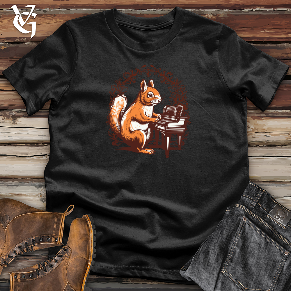 Retro Piano Squirrel 01 Softstyle Tee