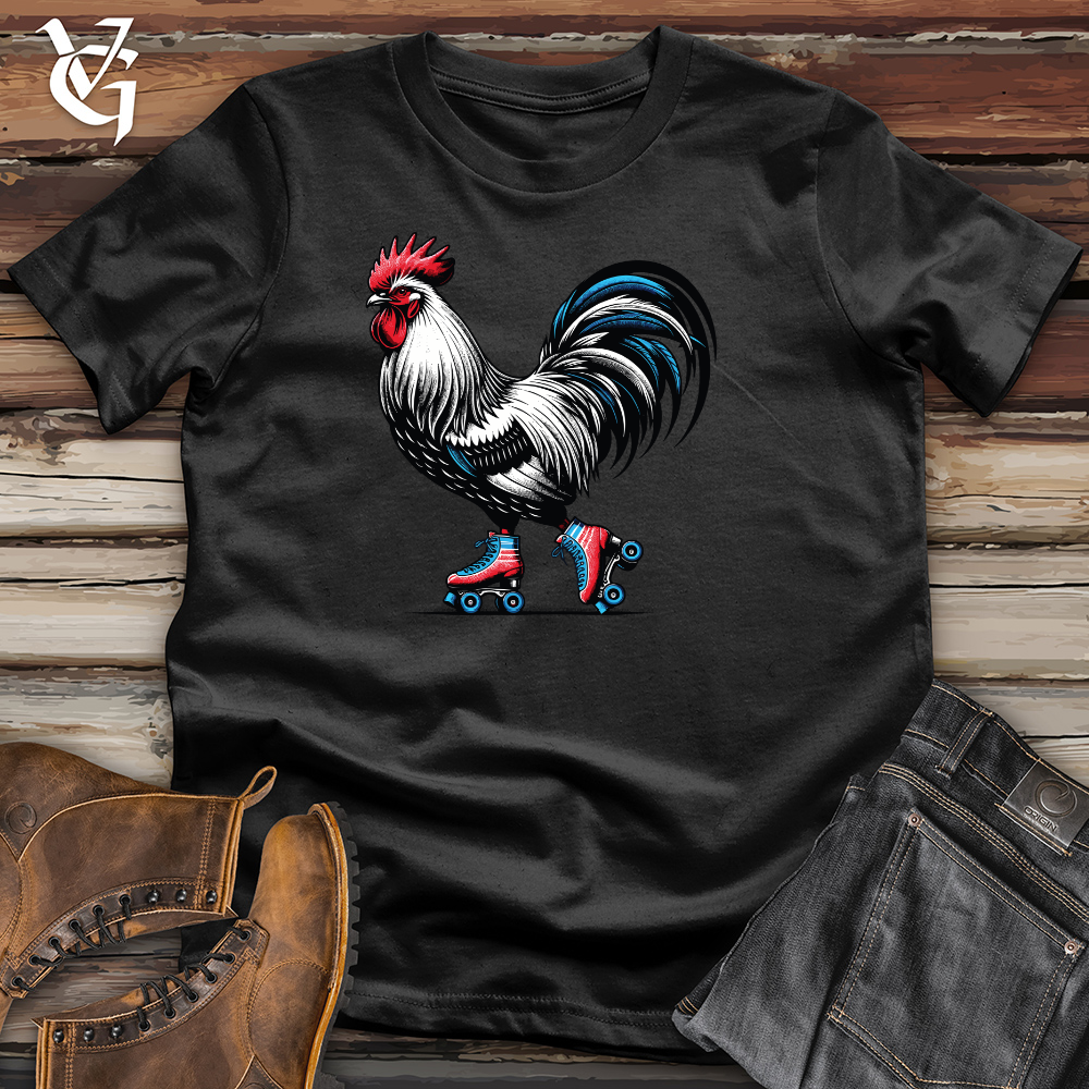 Rooster with Roller Skates Cotton Tee