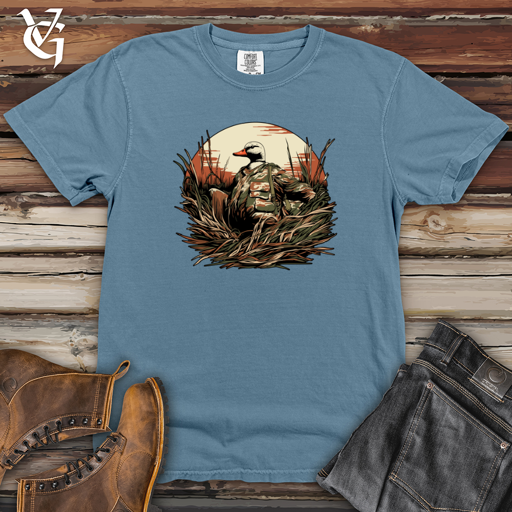 Camouflaged Duck Blind Blend Heavy Cotton Comfort Colors Tee