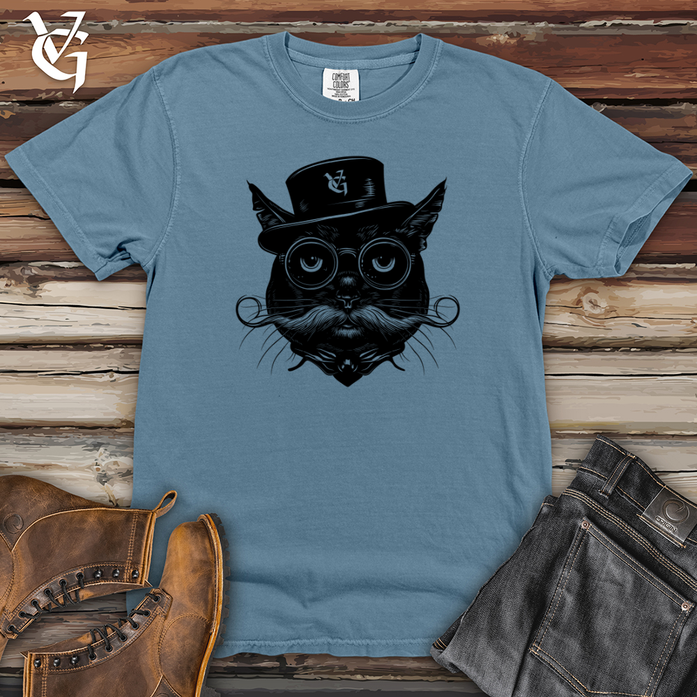 Cat Gentleman Monocle Heavy Cotton Comfort Colors Tee