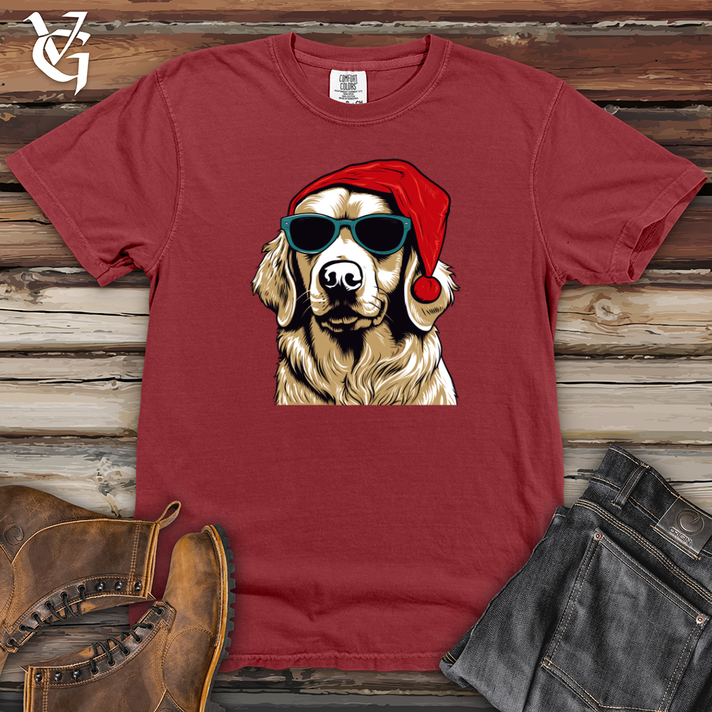 Santa Paws Golden Retriever Heavy Cotton Comfort Colors Tee
