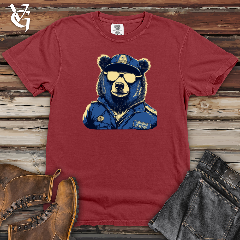 Officer Bear on Duty 01 Heavy Cotton Comfort Colors Tee