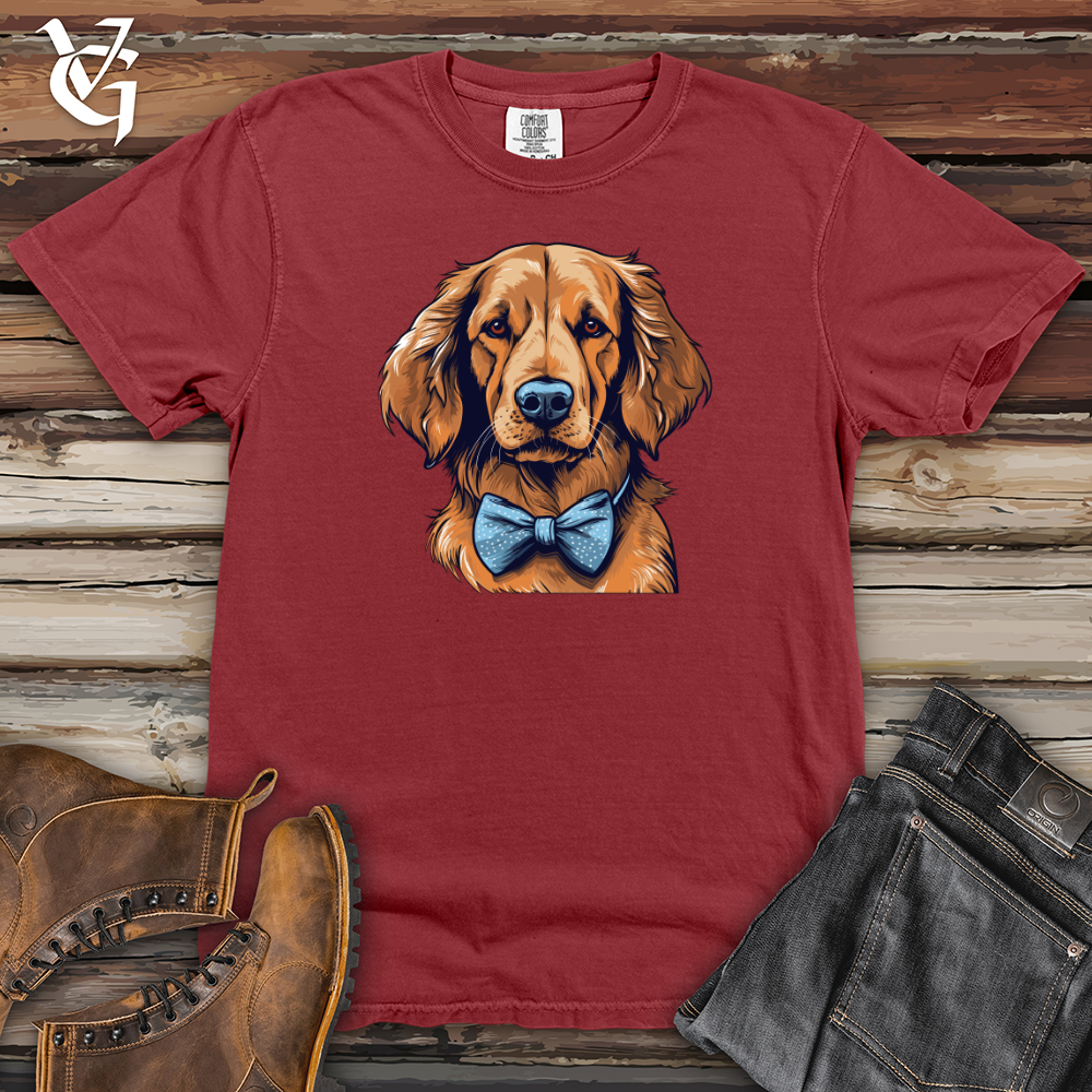 Bowtie Elegance Golden Retriever Heavy Cotton Comfort Colors Tee