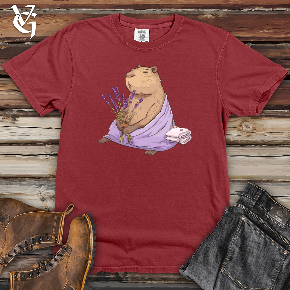 Capybara Lavender Spa Heavy Cotton Comfort Colors Tee
