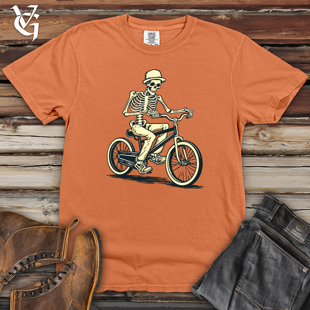 Whimsical Trike Skeleton Heavy Cotton Comfort Colors Tee