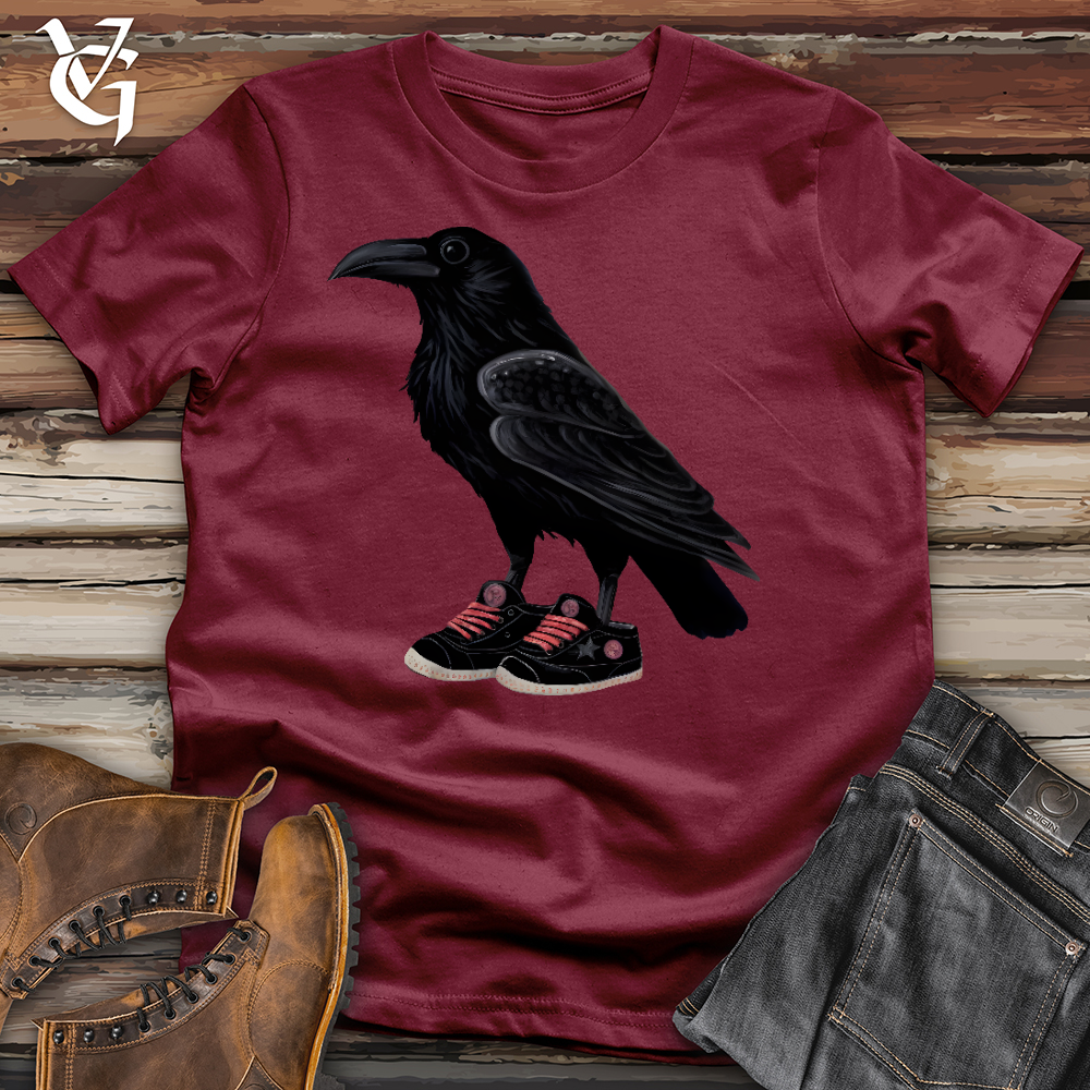 Raven Wearing Sneakers Cotton Tee