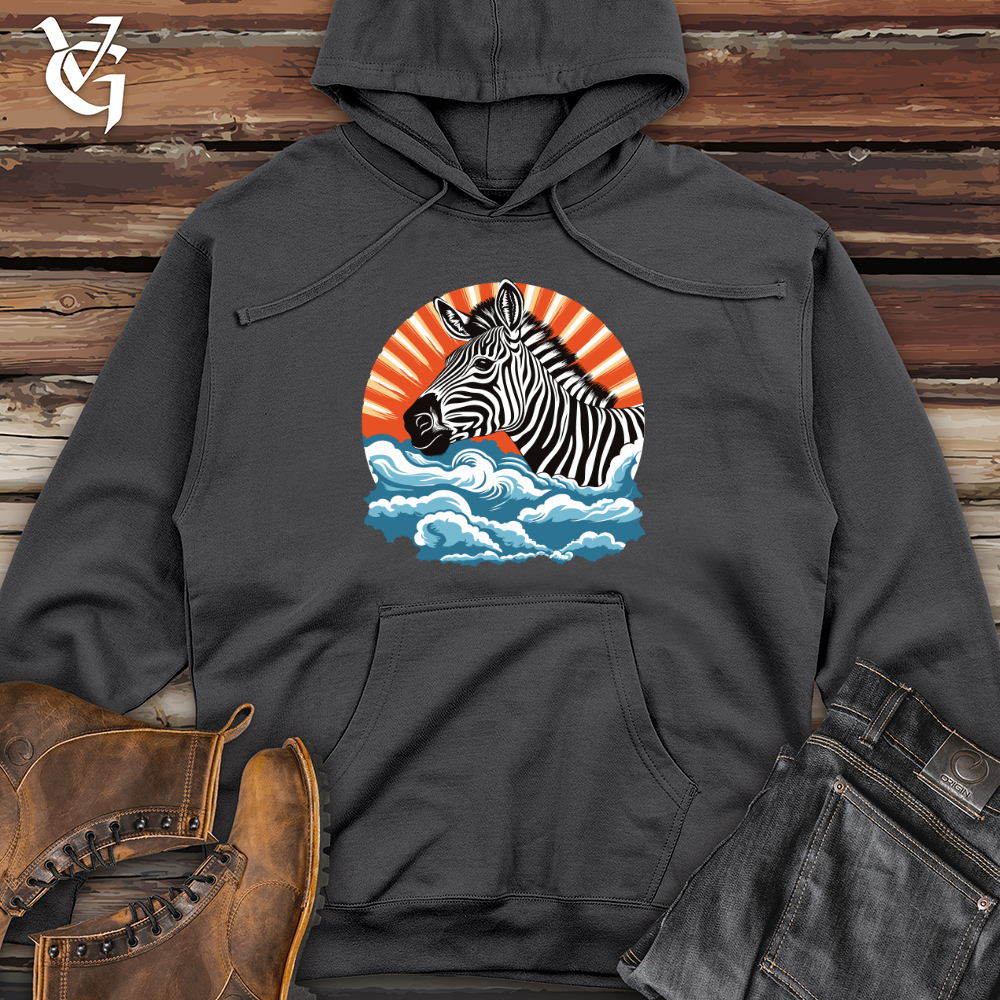 Zebrasky Clouds Midweight Hooded Sweatshirt
