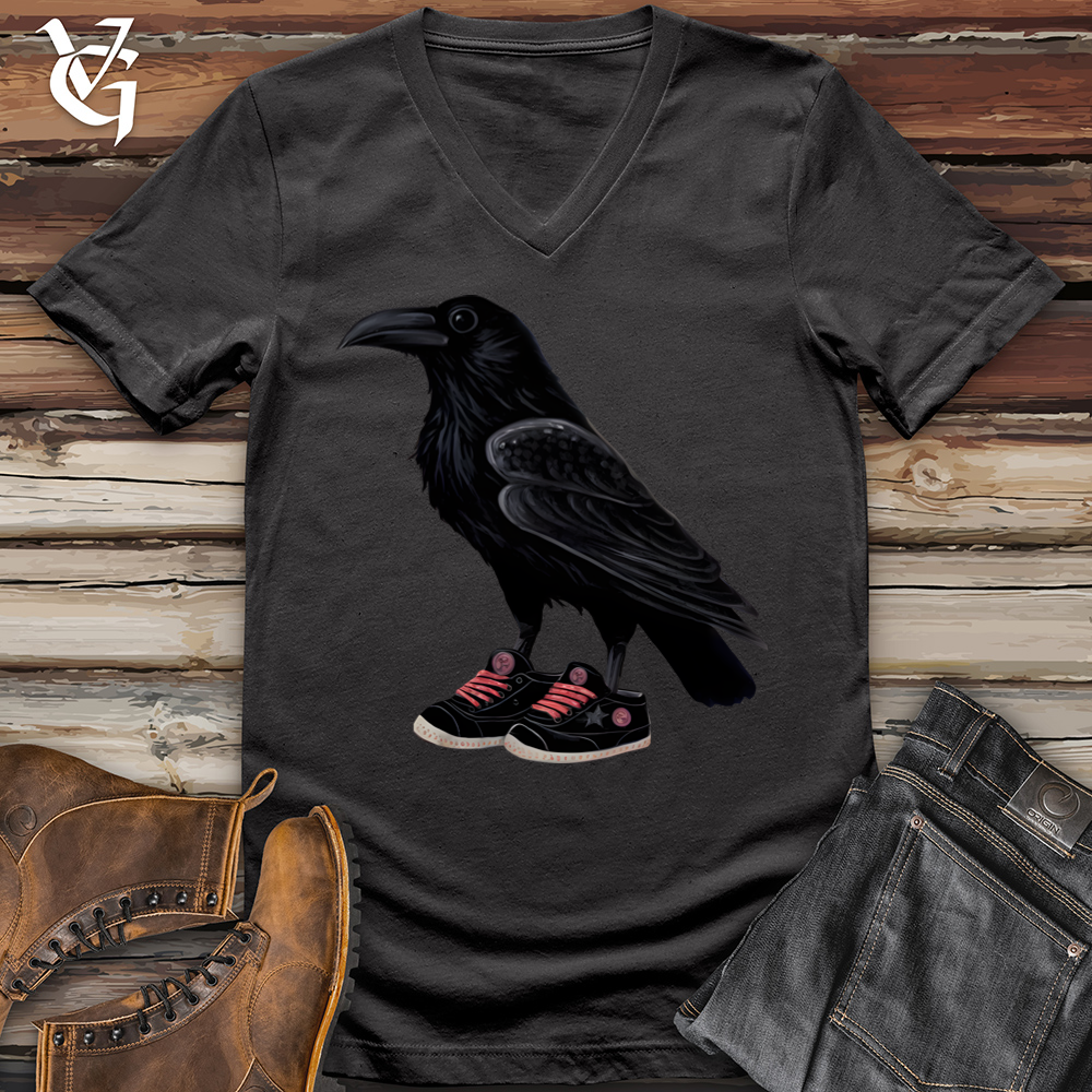 Raven Wearing Sneakers V-Neck