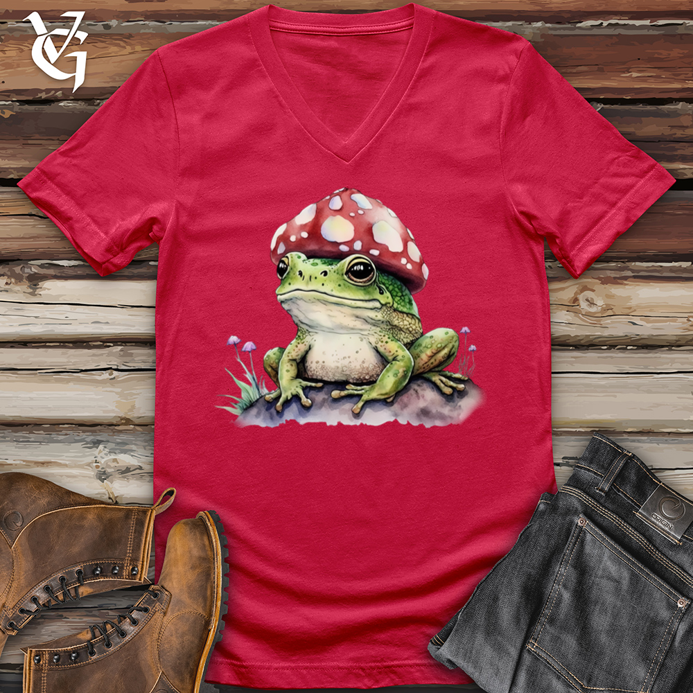 Frog Mushroom Head V-Neck