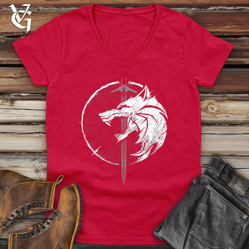 Sword and the Wolf Softstyle V-Neck
