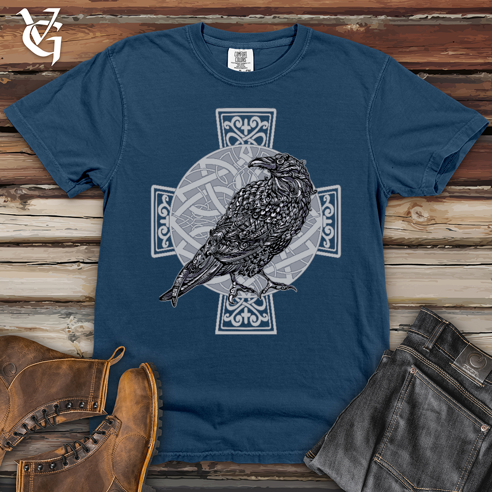 Celtic Cross Raven Heavy Cotton Comfort Colors Tee