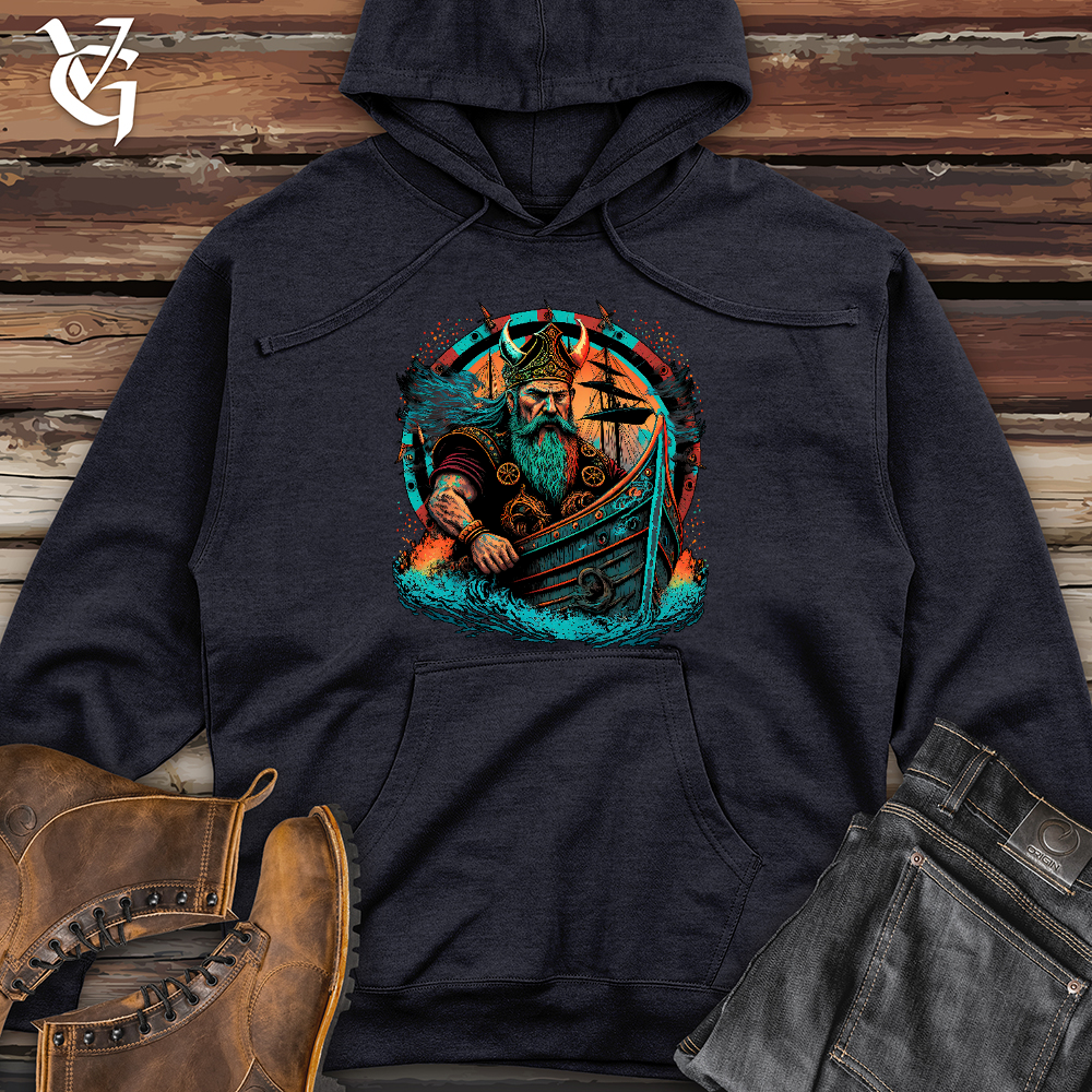 Viking Ship Midweight Hooded Sweatshirt