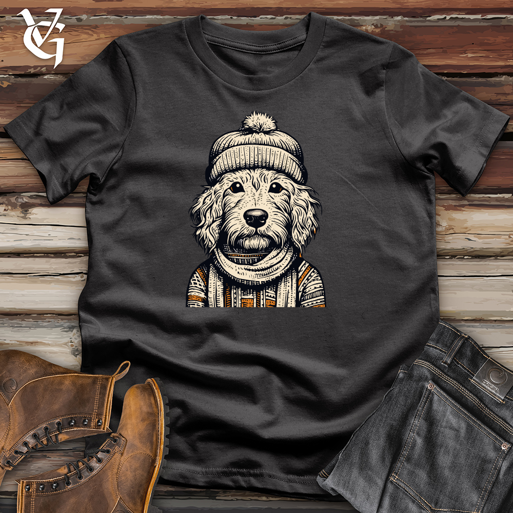 Doodle Dog Beanie Cozy Cotton Tee