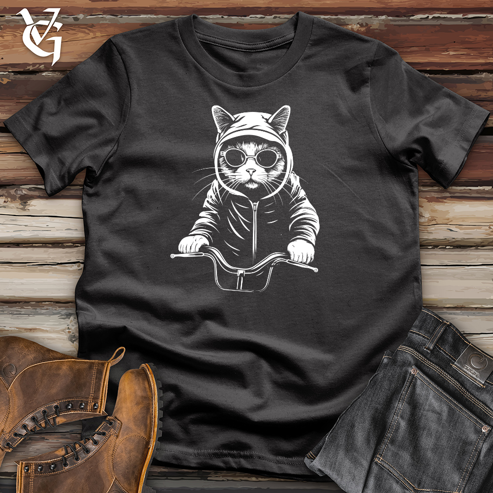 Retro Cycle Cat Cotton Tee