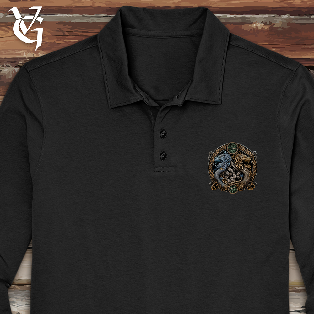 Two Dragons Long Sleeve Polo
