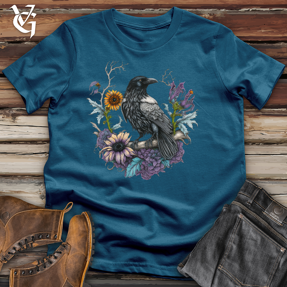 Flower Wreath Raven Cotton Tee