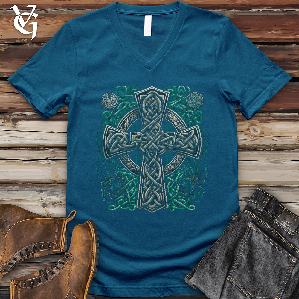 Celtic Crosses V- Neck Tee