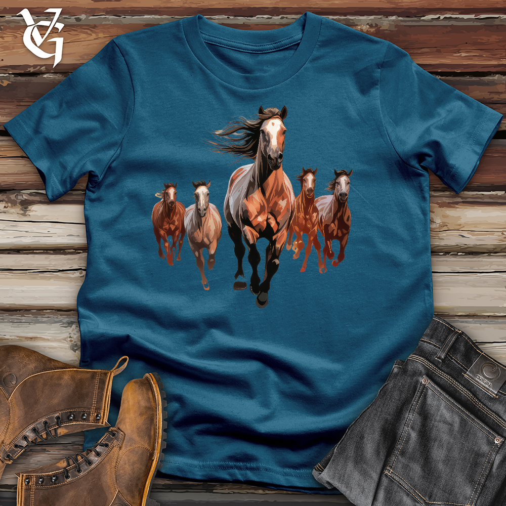 Galloping Horses Cotton Tee