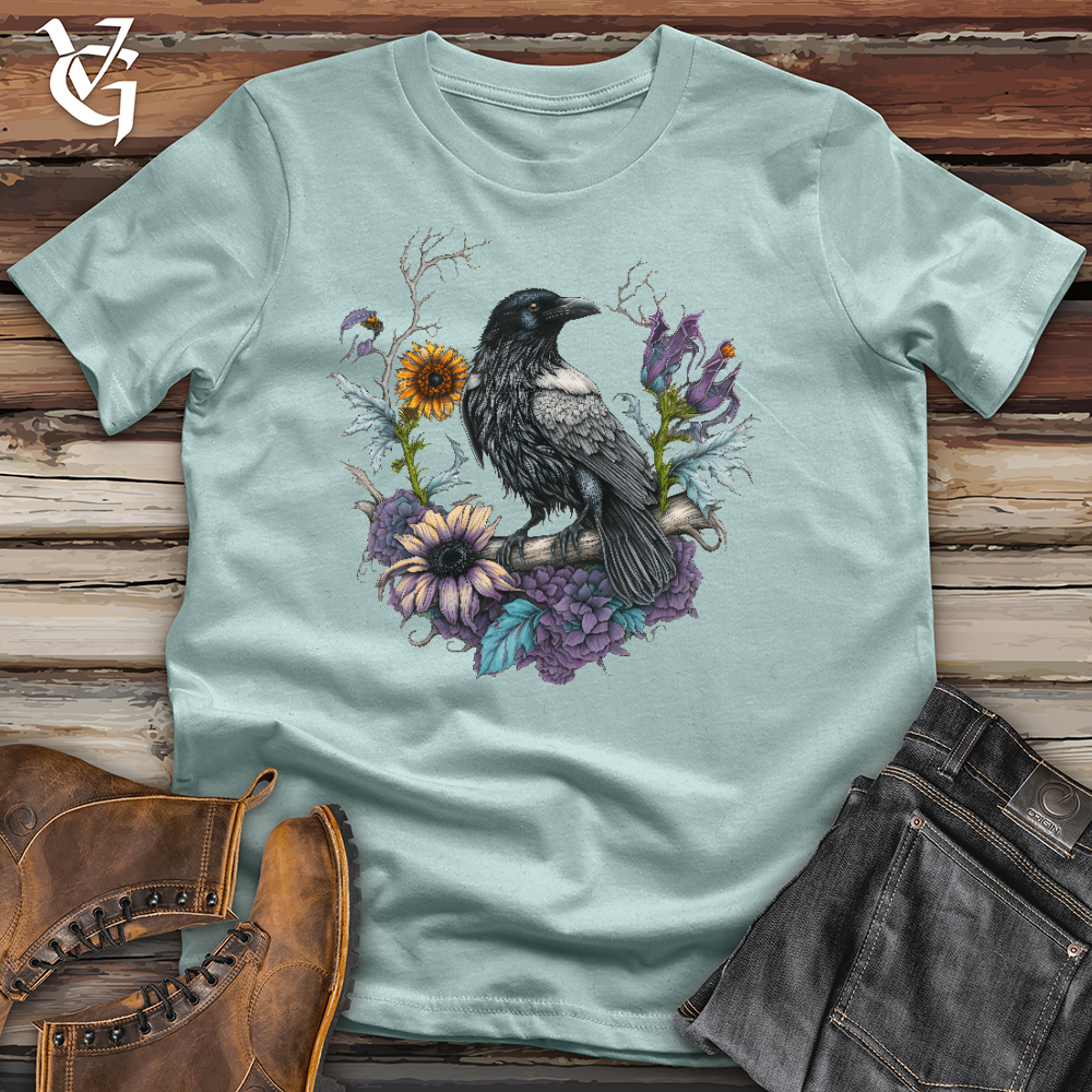 Flower Wreath Raven Cotton Tee