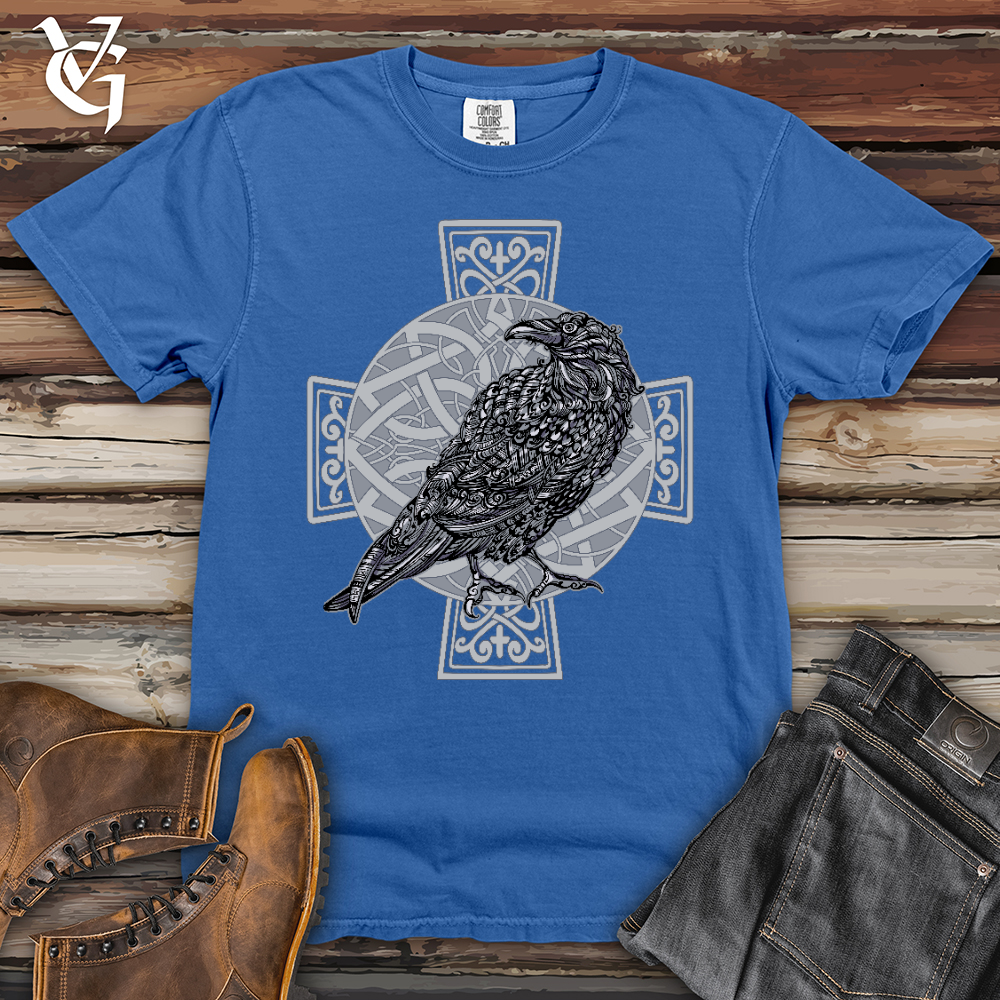 Celtic Cross Raven Heavy Cotton Comfort Colors Tee