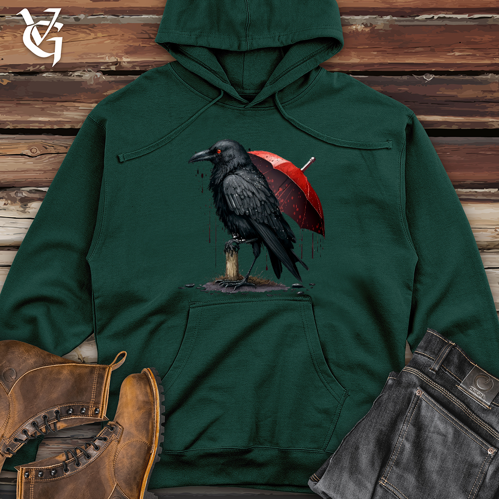 Raven in the Rain Midweight Hooded Sweatshirt