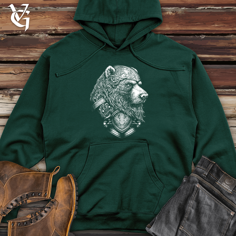 Handsome Celtic Bear Midweight Hooded Sweatshirt