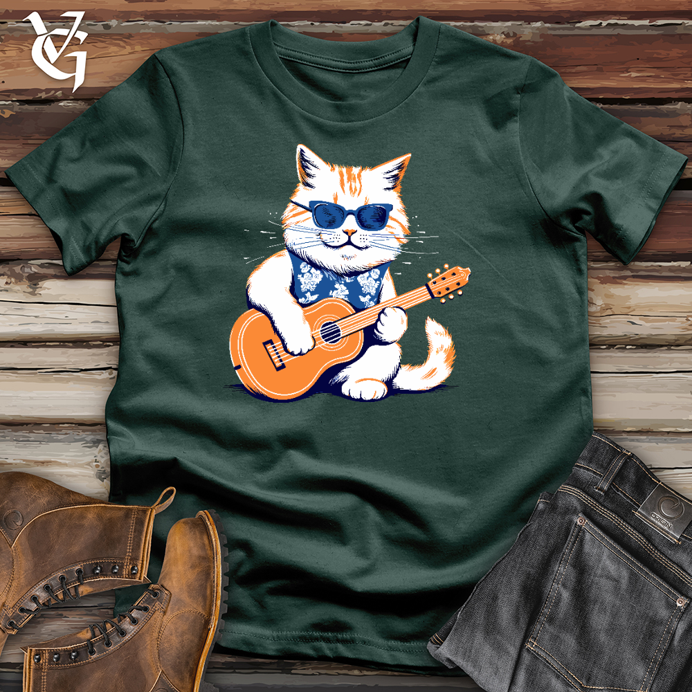 Ukulele Cat Serenade Cotton Tee