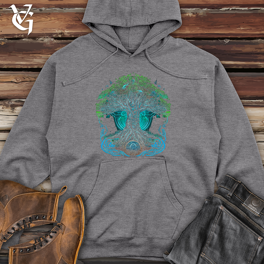 Yggdrasil Spirit Tree Midweight Hooded Sweatshirt