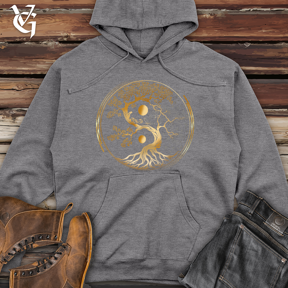 Tree of Life Yin Yang Midweight Hooded Sweatshirt