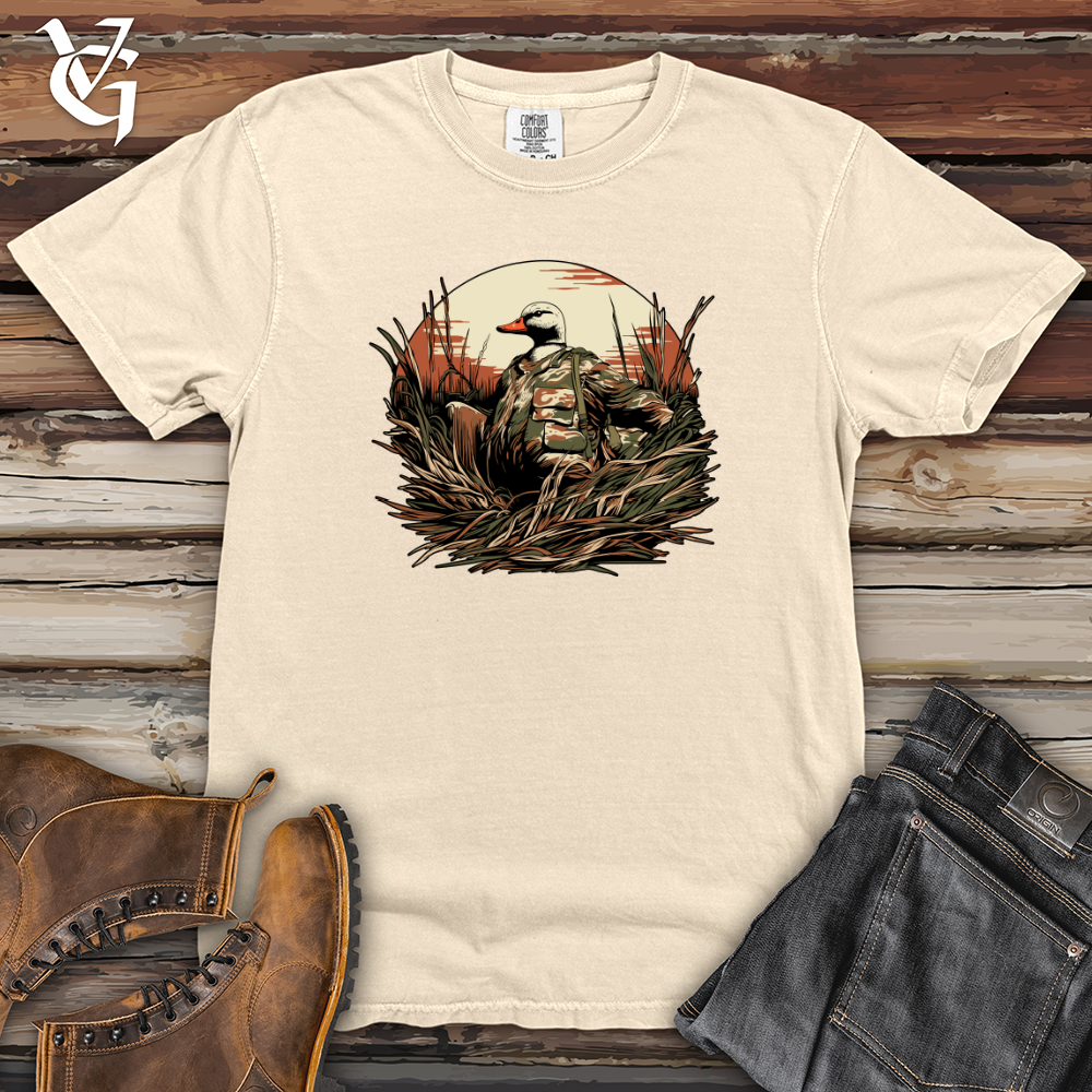 Camouflaged Duck Blind Blend Heavy Cotton Comfort Colors Tee