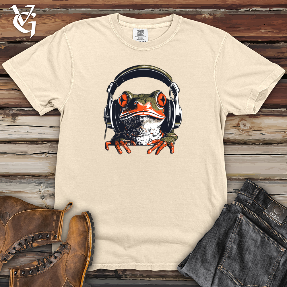 Frog Pond Beat Headphone Rhythm Heavy Cotton Comfort Colors Tee