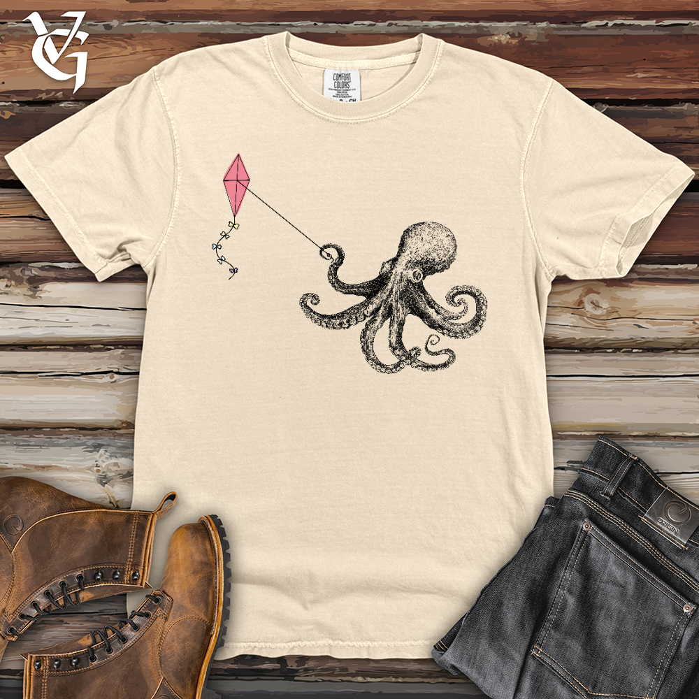 Octopus Flying Kyte Heavy Cotton Comfort Colors Tee